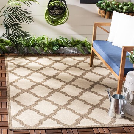 Safavieh 5 ft. 3 in. x 7 ft. 6 in. Beach House Rectangle Power Loomed Area Rug Cream & Beige BHS122C-5